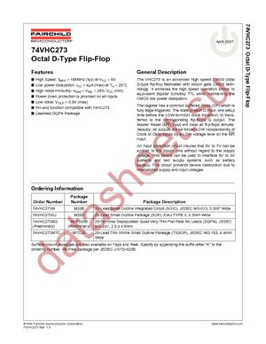 74VHC273SJX datasheet  